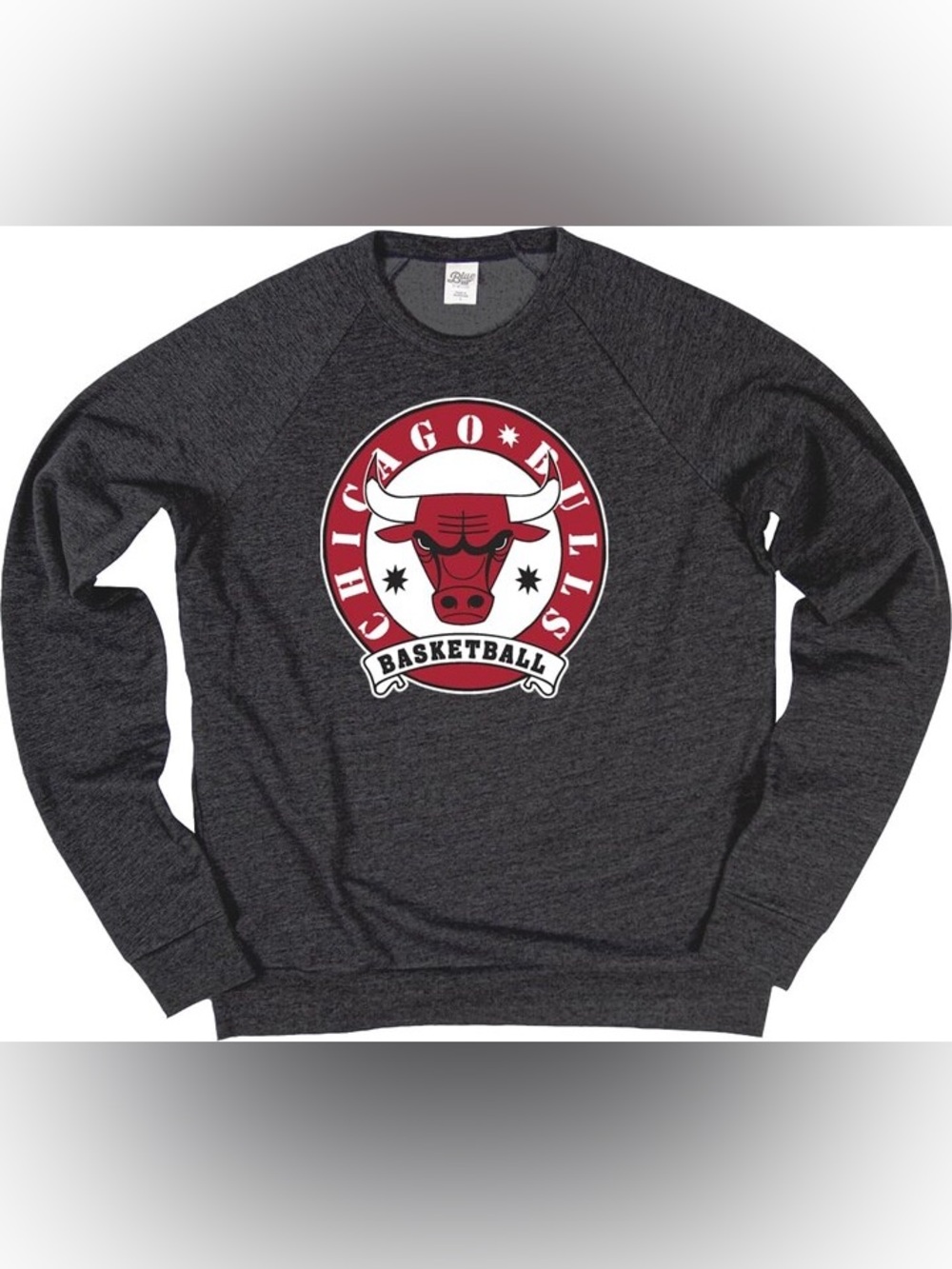 New Blue 84 NBA Official License Chicago Bulls Crewneck Sweatshirt Black-Large